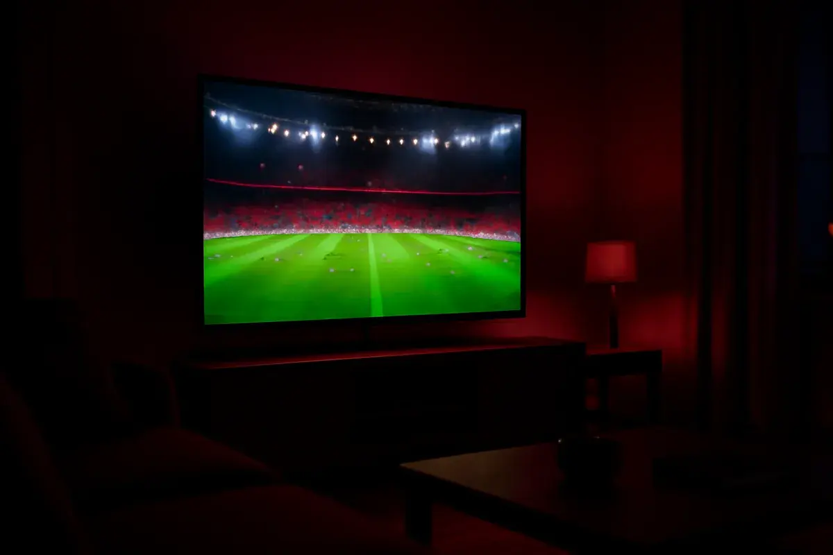 Beste iptv abonnement vergelijken: woonkamer-tv met een vloeiende livestream in 4K